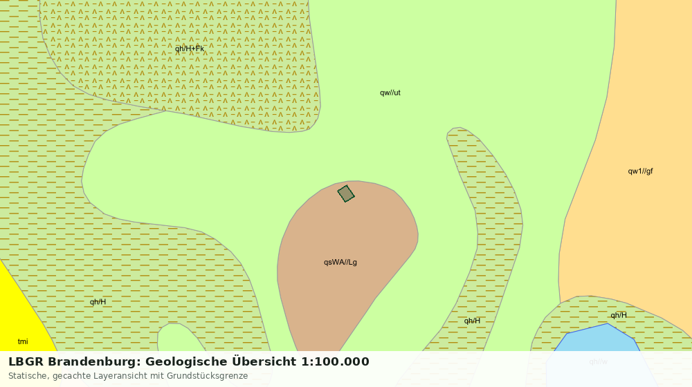 Statische Kartenansicht: LBGR Brandenburg: Geologische Übersicht 1:100.000