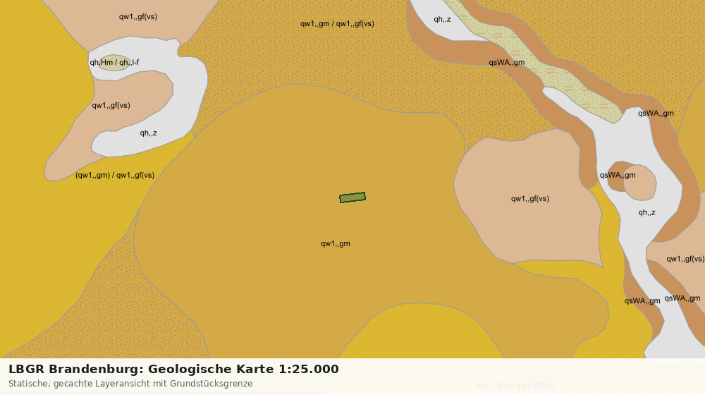 Statische Kartenansicht: LBGR Brandenburg: Geologische Karte 1:25.000