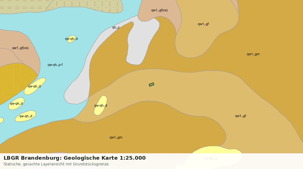 Statische Kartenansicht: LBGR Brandenburg: Geologische Karte 1:25.000