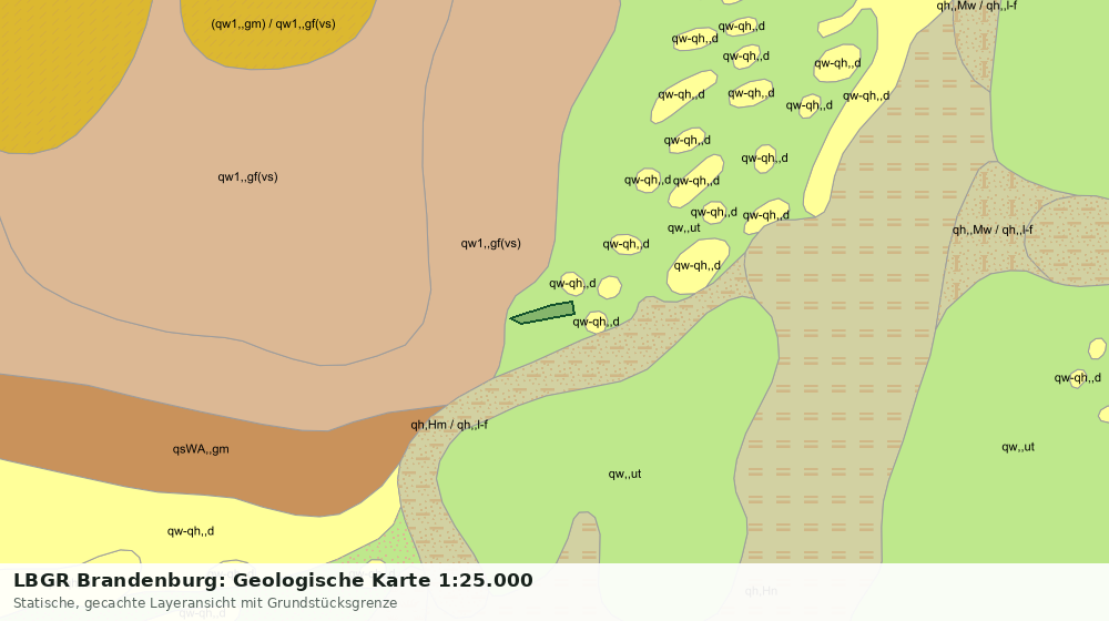 Statische Kartenansicht: LBGR Brandenburg: Geologische Karte 1:25.000
