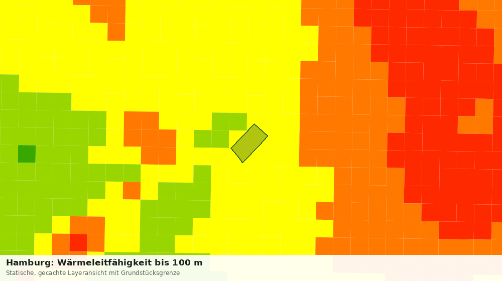 Statische Kartenansicht: Hamburg: Wärmeleitfähigkeit bis 100 m