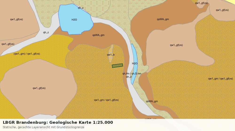 Statische Kartenansicht: LBGR Brandenburg: Geologische Karte 1:25.000