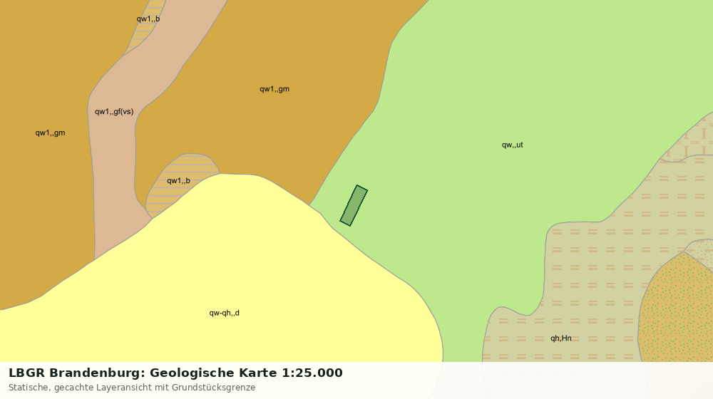 Statische Kartenansicht: LBGR Brandenburg: Geologische Karte 1:25.000