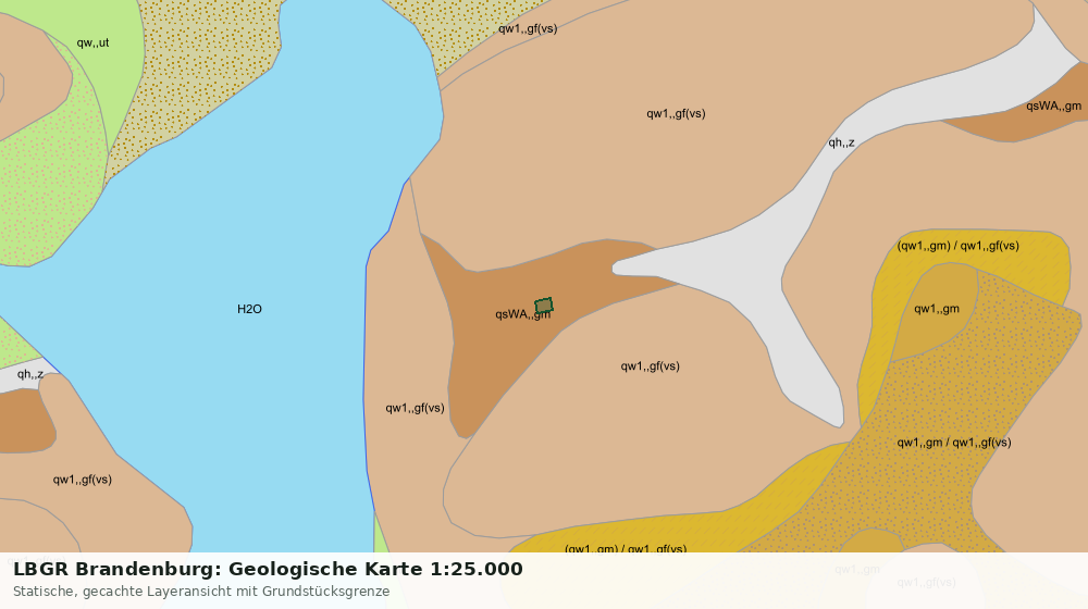 Statische Kartenansicht: LBGR Brandenburg: Geologische Karte 1:25.000
