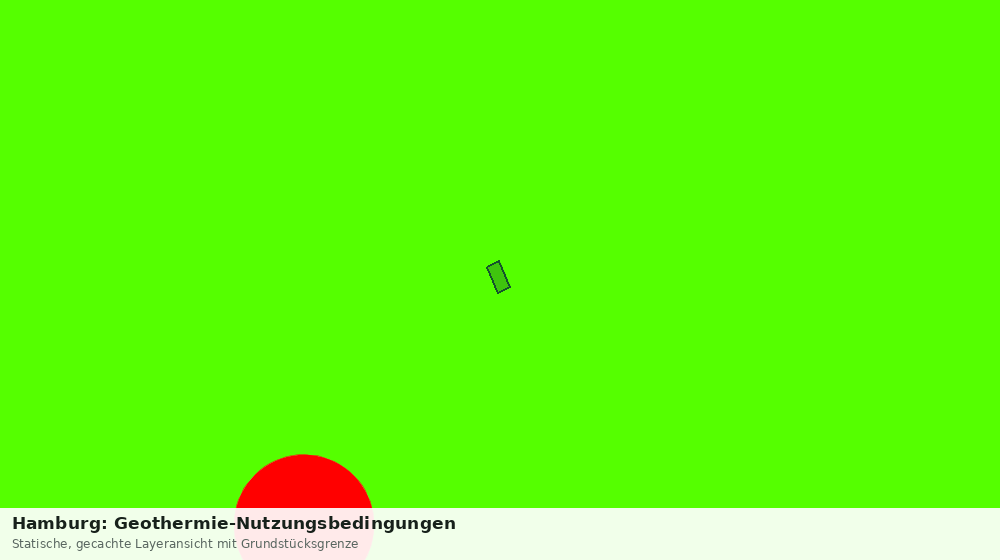 Statische Kartenansicht: Hamburg: Geothermie-Nutzungsbedingungen