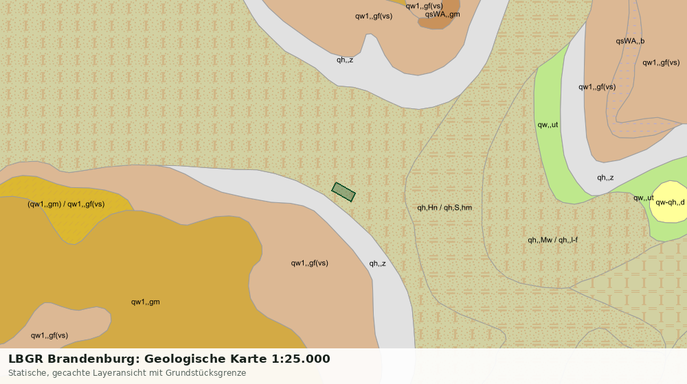 Statische Kartenansicht: LBGR Brandenburg: Geologische Karte 1:25.000