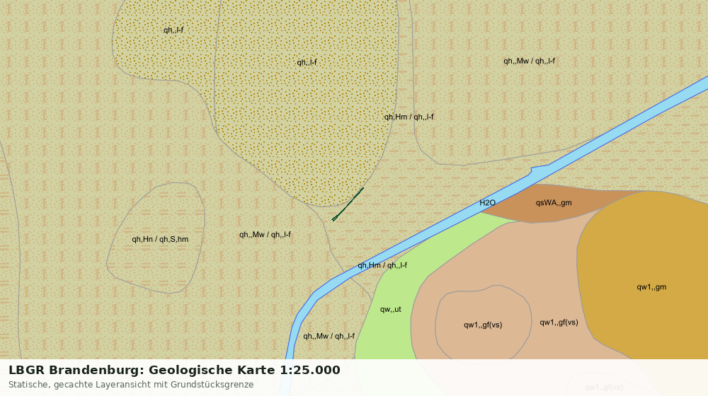 Statische Kartenansicht: LBGR Brandenburg: Geologische Karte 1:25.000