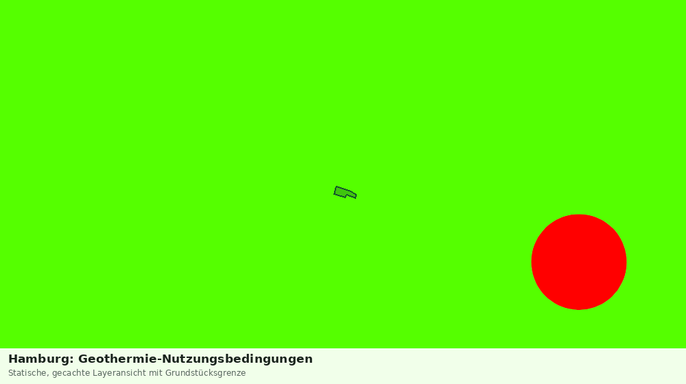 Statische Kartenansicht: Hamburg: Geothermie-Nutzungsbedingungen