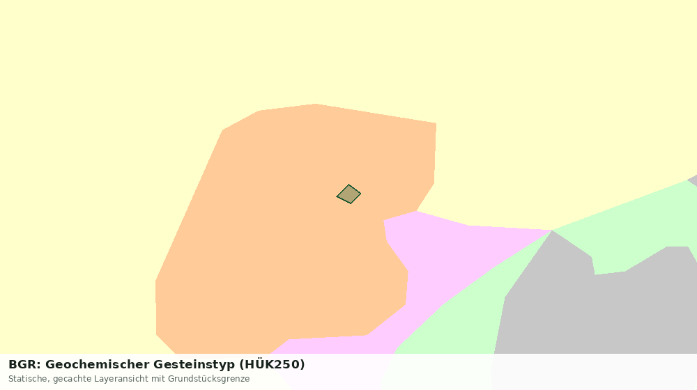 Statische Kartenansicht: BGR: Geochemischer Gesteinstyp (HÜK250)