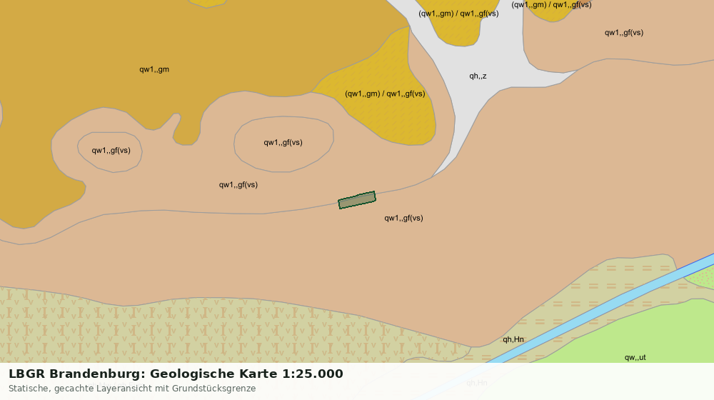 Statische Kartenansicht: LBGR Brandenburg: Geologische Karte 1:25.000