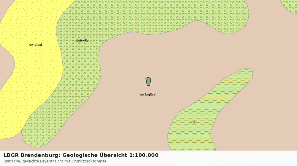Statische Kartenansicht: LBGR Brandenburg: Geologische Übersicht 1:100.000