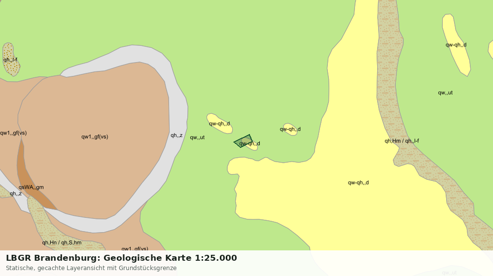 Statische Kartenansicht: LBGR Brandenburg: Geologische Karte 1:25.000