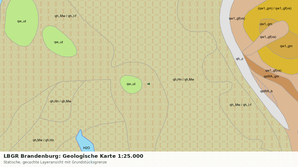 Statische Kartenansicht: LBGR Brandenburg: Geologische Karte 1:25.000