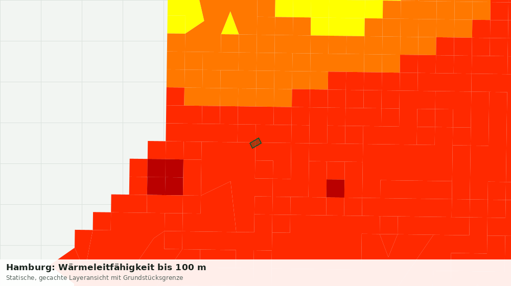 Statische Kartenansicht: Hamburg: Wärmeleitfähigkeit bis 100 m