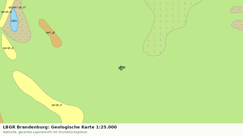 Statische Kartenansicht: LBGR Brandenburg: Geologische Karte 1:25.000