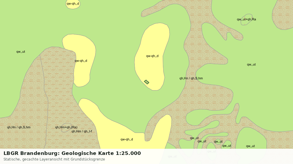 Statische Kartenansicht: LBGR Brandenburg: Geologische Karte 1:25.000