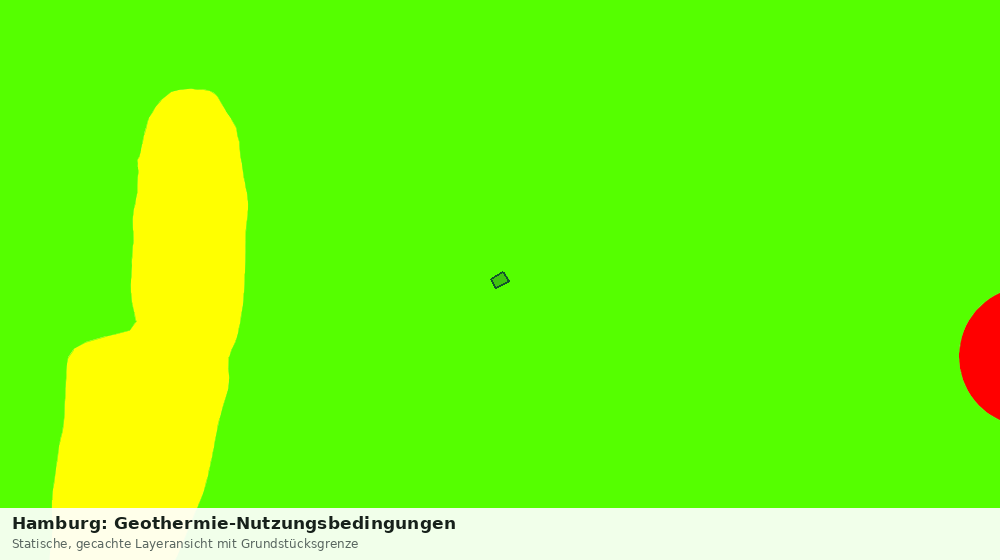 Statische Kartenansicht: Hamburg: Geothermie-Nutzungsbedingungen