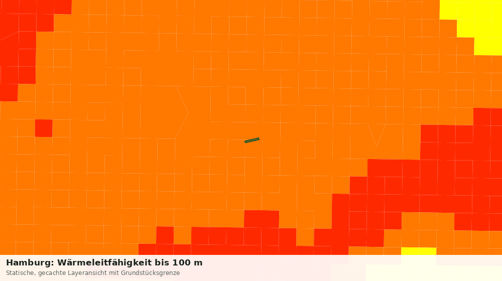 Statische Kartenansicht: Hamburg: Wärmeleitfähigkeit bis 100 m
