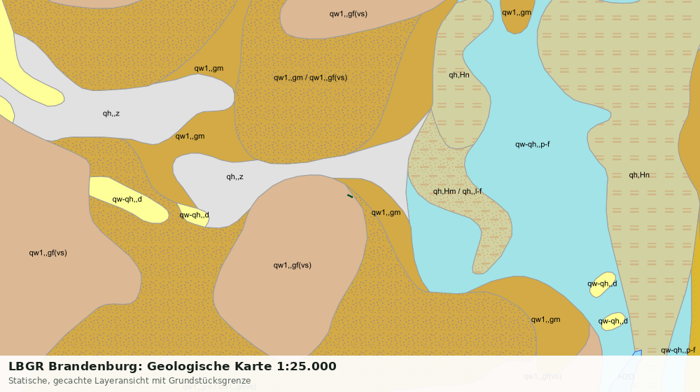 Statische Kartenansicht: LBGR Brandenburg: Geologische Karte 1:25.000