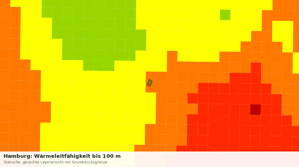 Statische Kartenansicht: Hamburg: Wärmeleitfähigkeit bis 100 m
