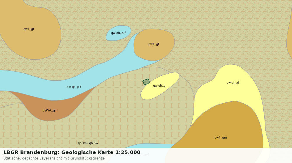 Statische Kartenansicht: LBGR Brandenburg: Geologische Karte 1:25.000