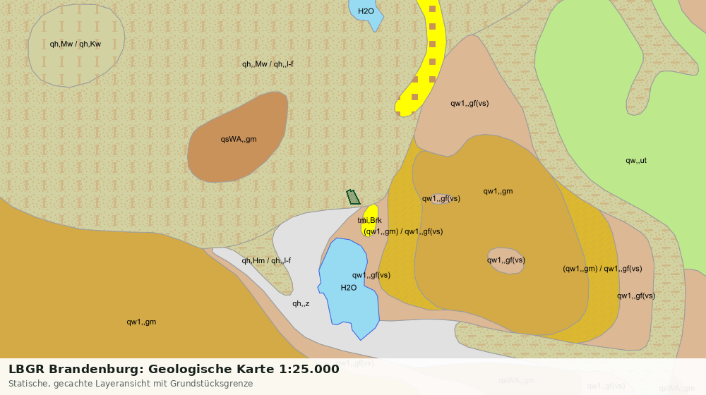 Statische Kartenansicht: LBGR Brandenburg: Geologische Karte 1:25.000