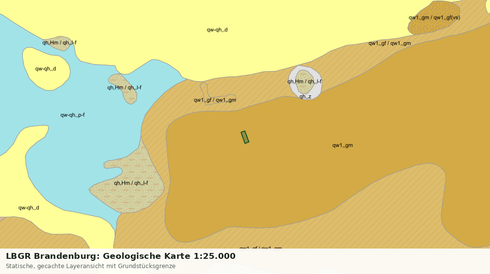 Statische Kartenansicht: LBGR Brandenburg: Geologische Karte 1:25.000