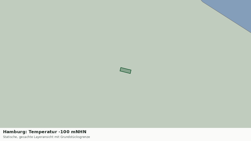 Statische Kartenansicht: Hamburg: Temperatur -100 mNHN