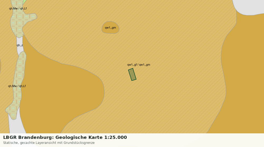 Statische Kartenansicht: LBGR Brandenburg: Geologische Karte 1:25.000