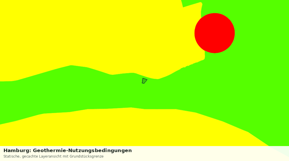 Statische Kartenansicht: Hamburg: Geothermie-Nutzungsbedingungen