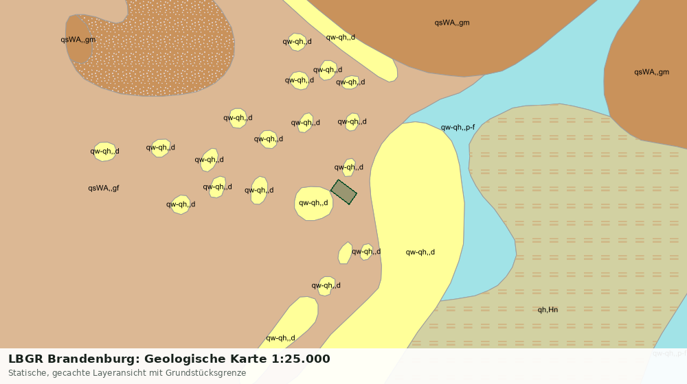 Statische Kartenansicht: LBGR Brandenburg: Geologische Karte 1:25.000