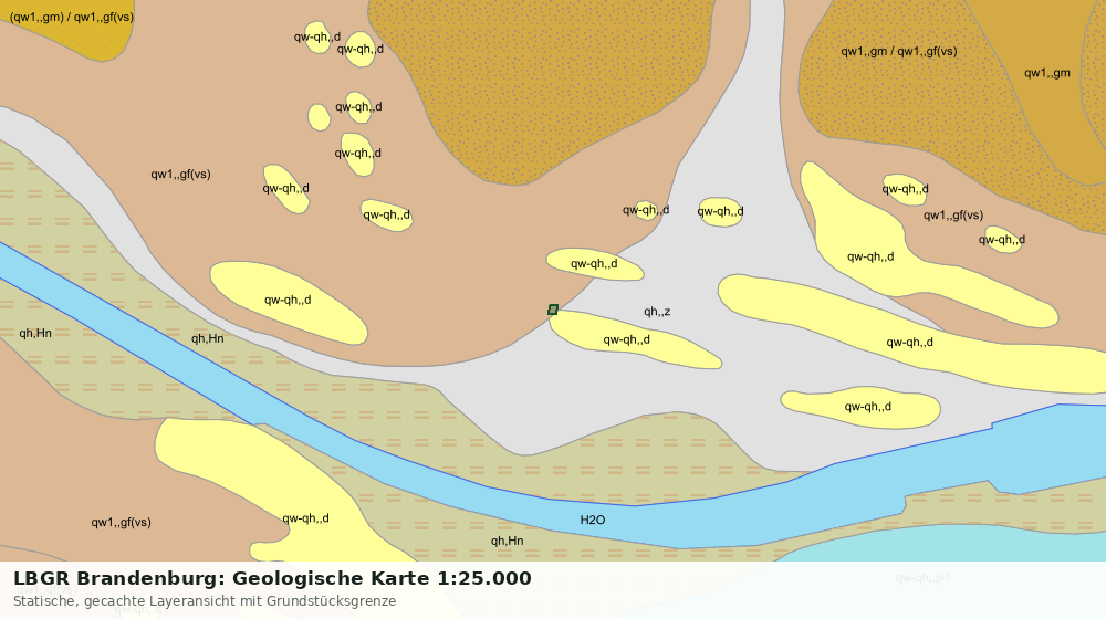 Statische Kartenansicht: LBGR Brandenburg: Geologische Karte 1:25.000