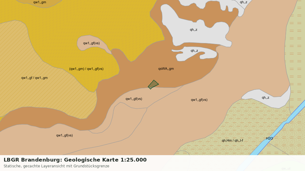 Statische Kartenansicht: LBGR Brandenburg: Geologische Karte 1:25.000