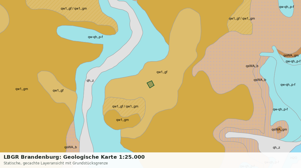 Statische Kartenansicht: LBGR Brandenburg: Geologische Karte 1:25.000