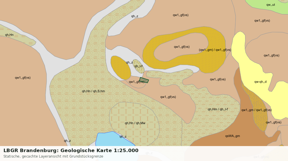 Statische Kartenansicht: LBGR Brandenburg: Geologische Karte 1:25.000