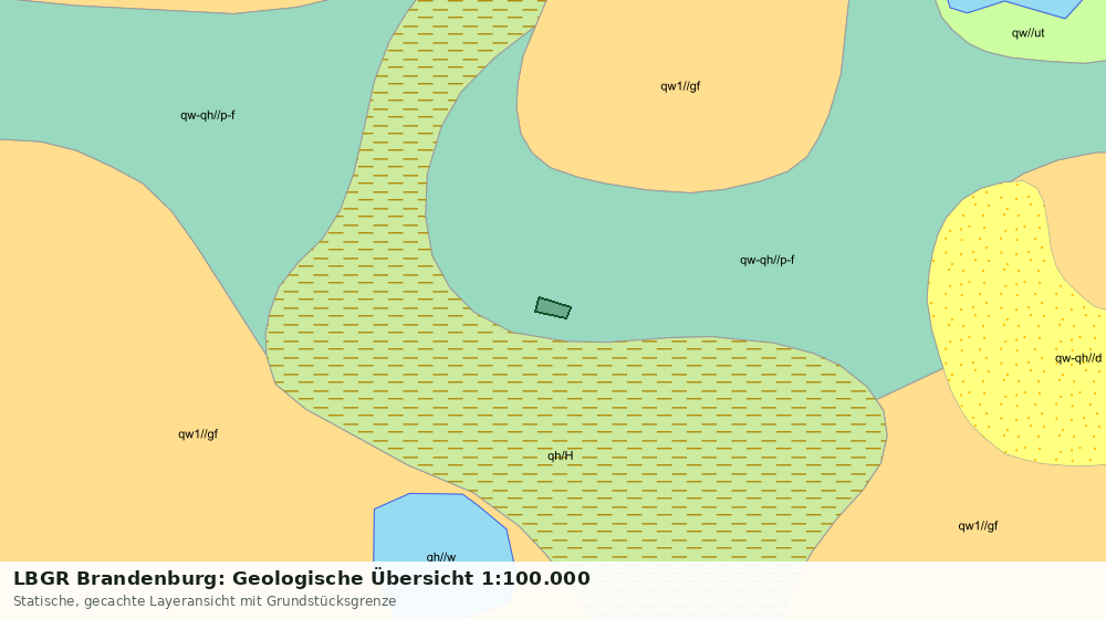 Statische Kartenansicht: LBGR Brandenburg: Geologische Übersicht 1:100.000