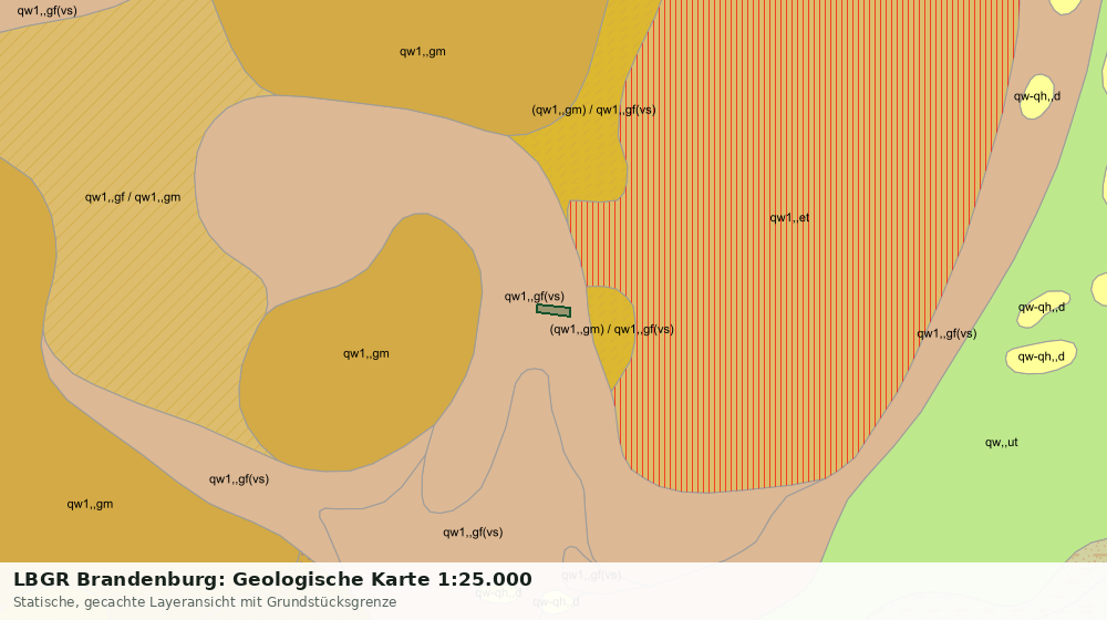 Statische Kartenansicht: LBGR Brandenburg: Geologische Karte 1:25.000
