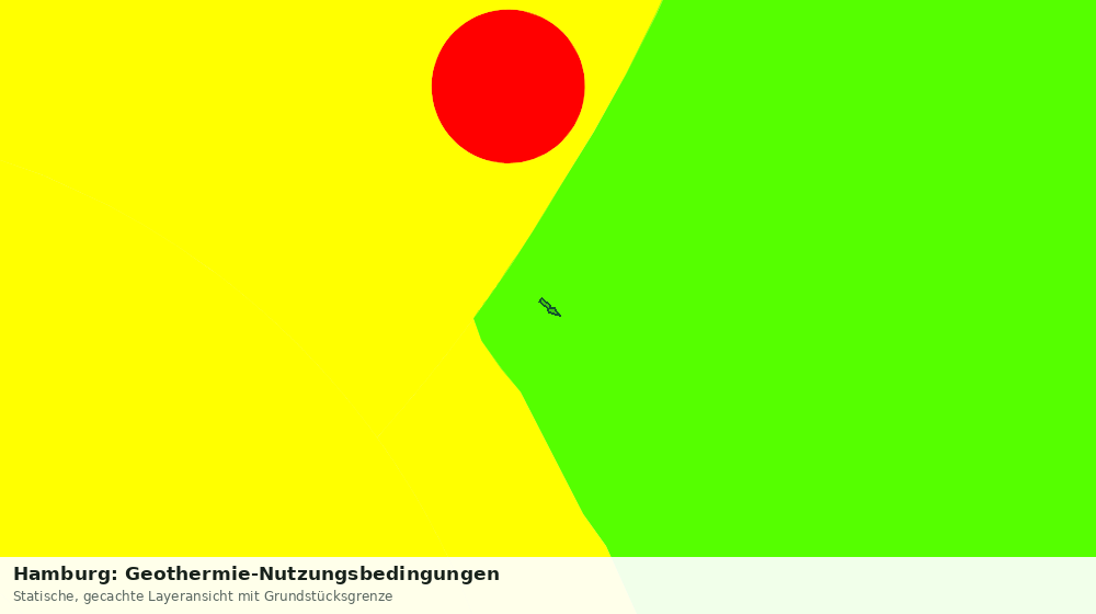 Statische Kartenansicht: Hamburg: Geothermie-Nutzungsbedingungen