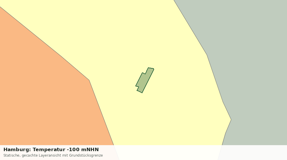 Statische Kartenansicht: Hamburg: Temperatur -100 mNHN