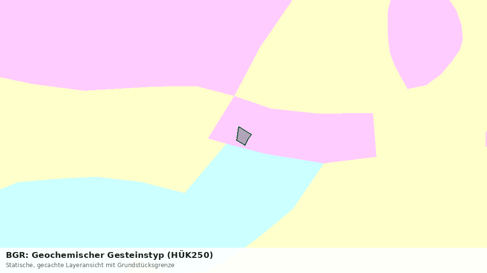 Statische Kartenansicht: BGR: Geochemischer Gesteinstyp (HÜK250)