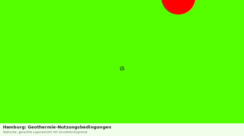 Statische Kartenansicht: Hamburg: Geothermie-Nutzungsbedingungen