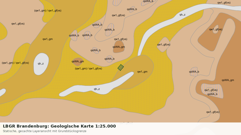 Statische Kartenansicht: LBGR Brandenburg: Geologische Karte 1:25.000