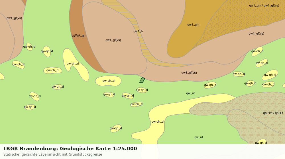 Statische Kartenansicht: LBGR Brandenburg: Geologische Karte 1:25.000