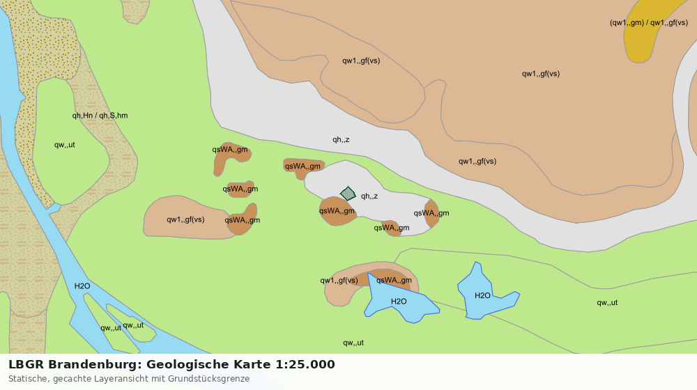 Statische Kartenansicht: LBGR Brandenburg: Geologische Karte 1:25.000