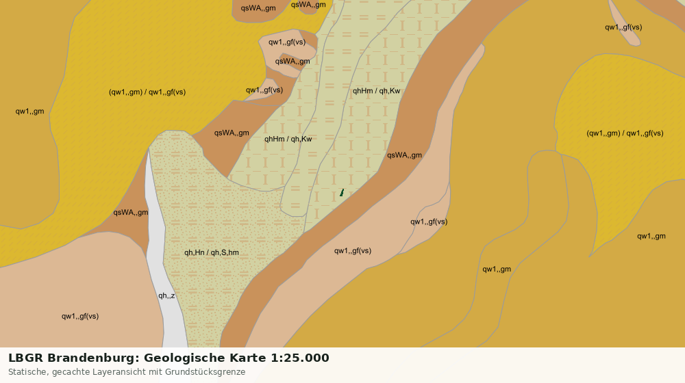 Statische Kartenansicht: LBGR Brandenburg: Geologische Karte 1:25.000