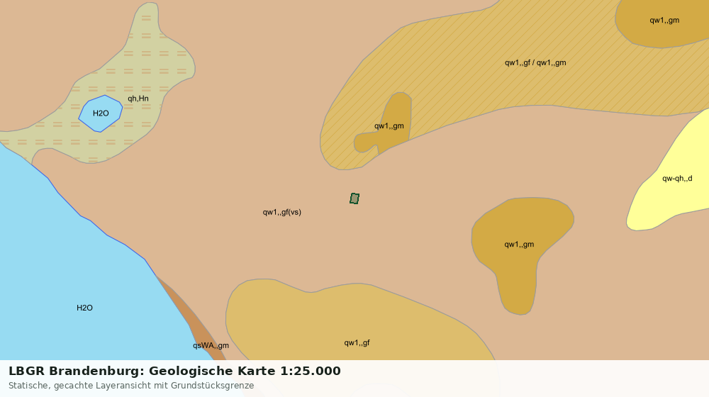 Statische Kartenansicht: LBGR Brandenburg: Geologische Karte 1:25.000