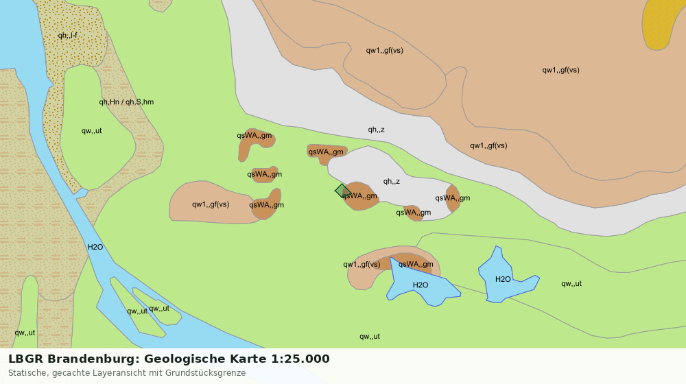 Statische Kartenansicht: LBGR Brandenburg: Geologische Karte 1:25.000