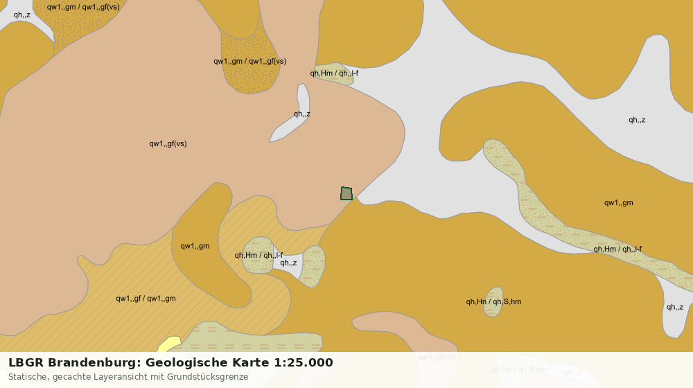Statische Kartenansicht: LBGR Brandenburg: Geologische Karte 1:25.000