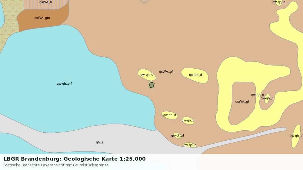 Statische Kartenansicht: LBGR Brandenburg: Geologische Karte 1:25.000