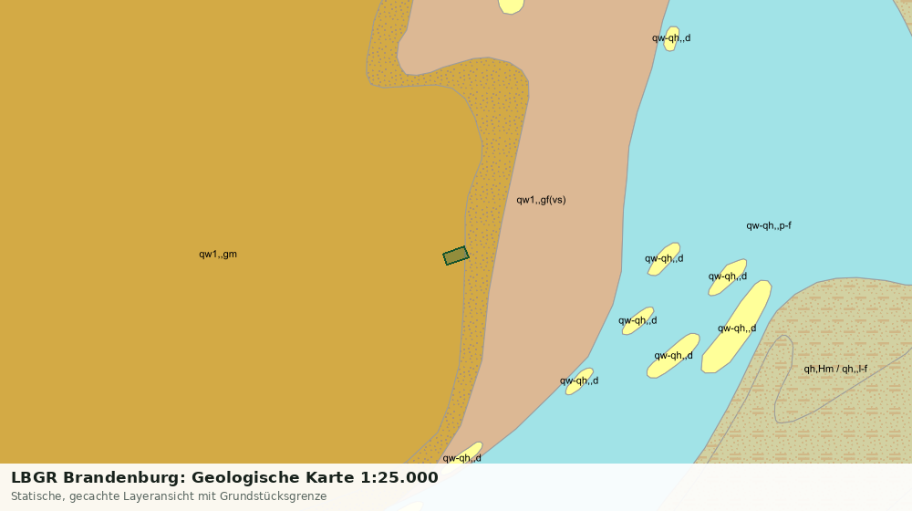 Statische Kartenansicht: LBGR Brandenburg: Geologische Karte 1:25.000